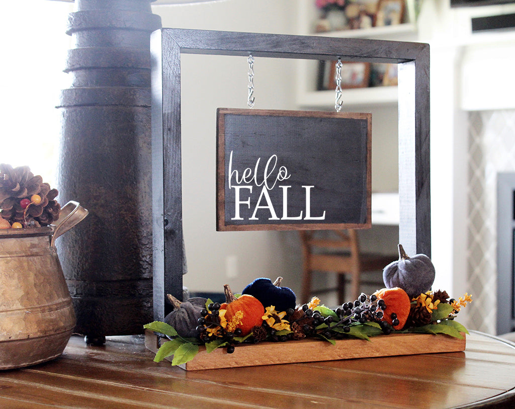 Hello Fall Hanging Sign