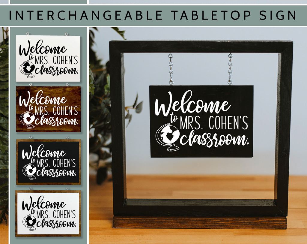 Personalized Welcome To The Classroom Hanging Sign