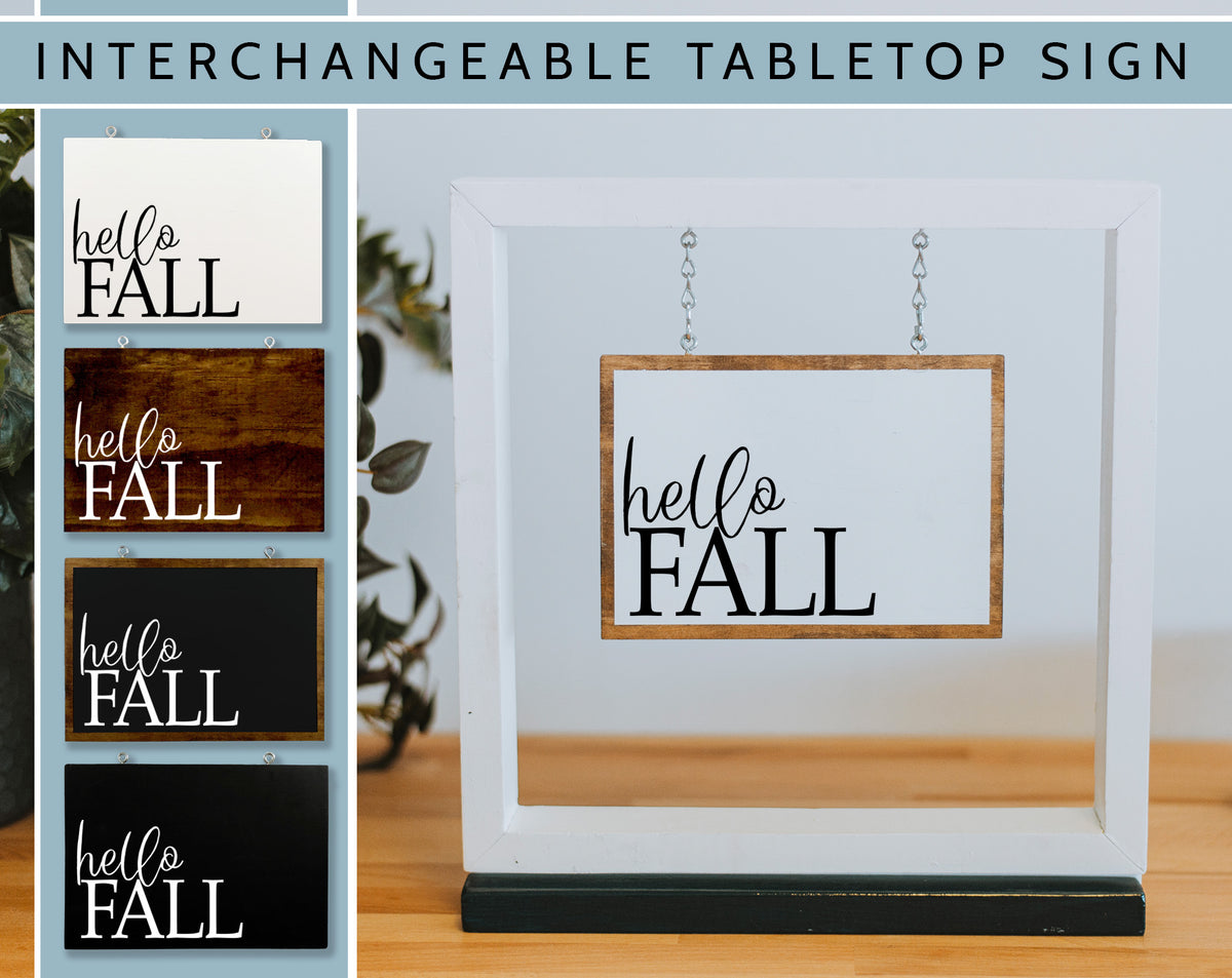 Hello Fall Hanging Sign