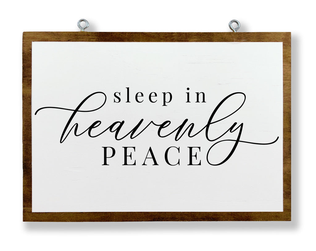 Sleep In Heavenly Peace Hanging Sign