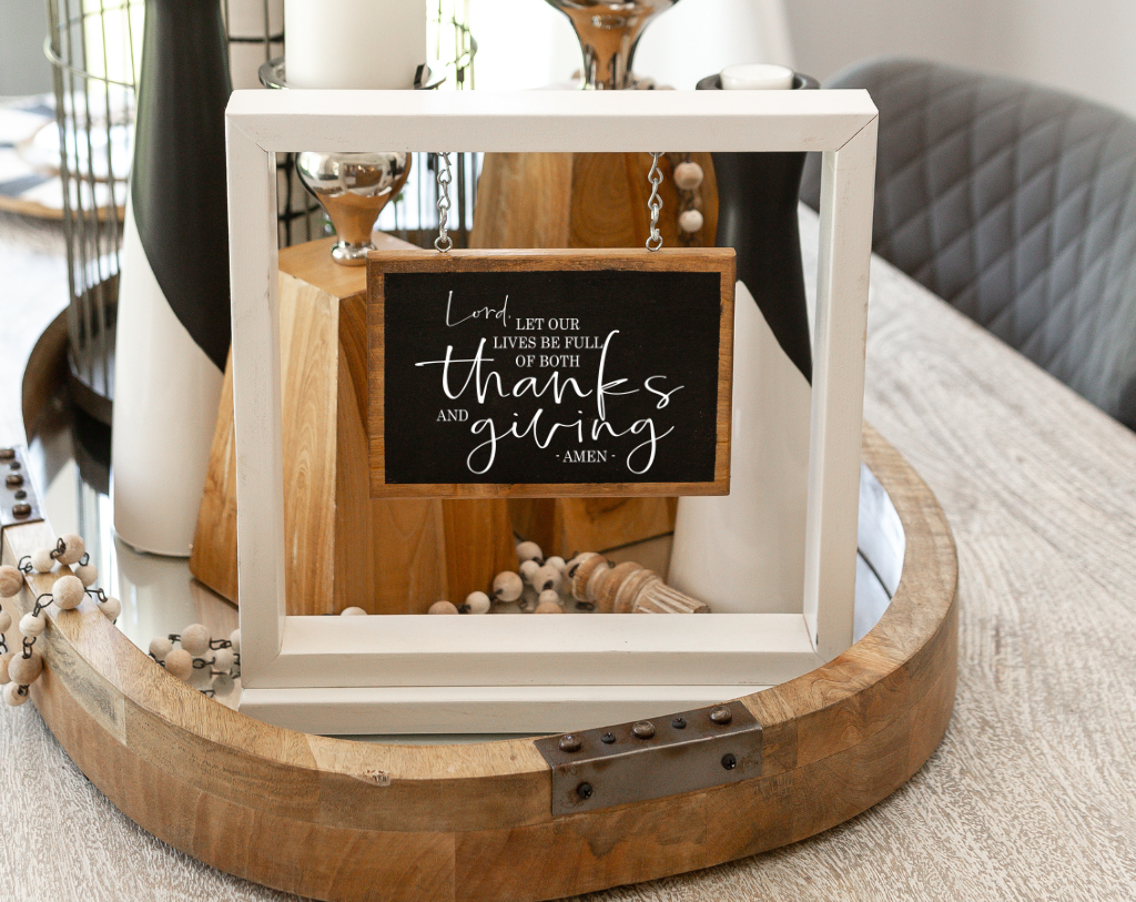 Lord Let Our Lives Be Full Hanging Sign