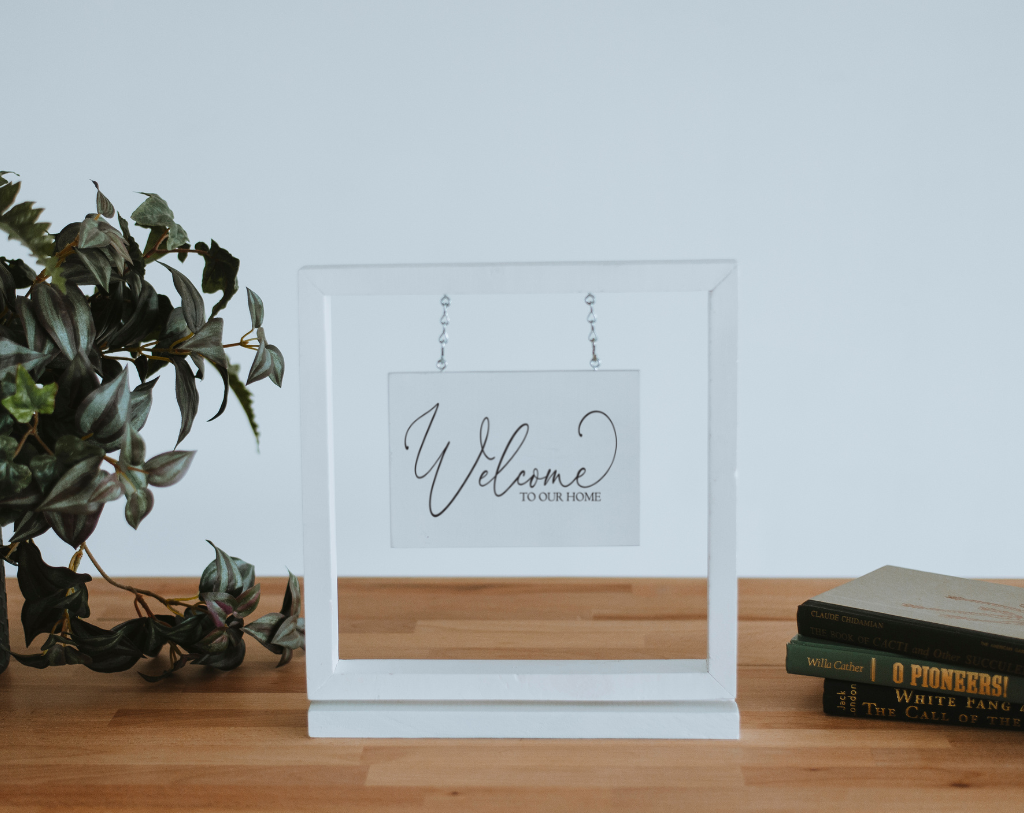 Welcome To Our Home Hanging Sign
