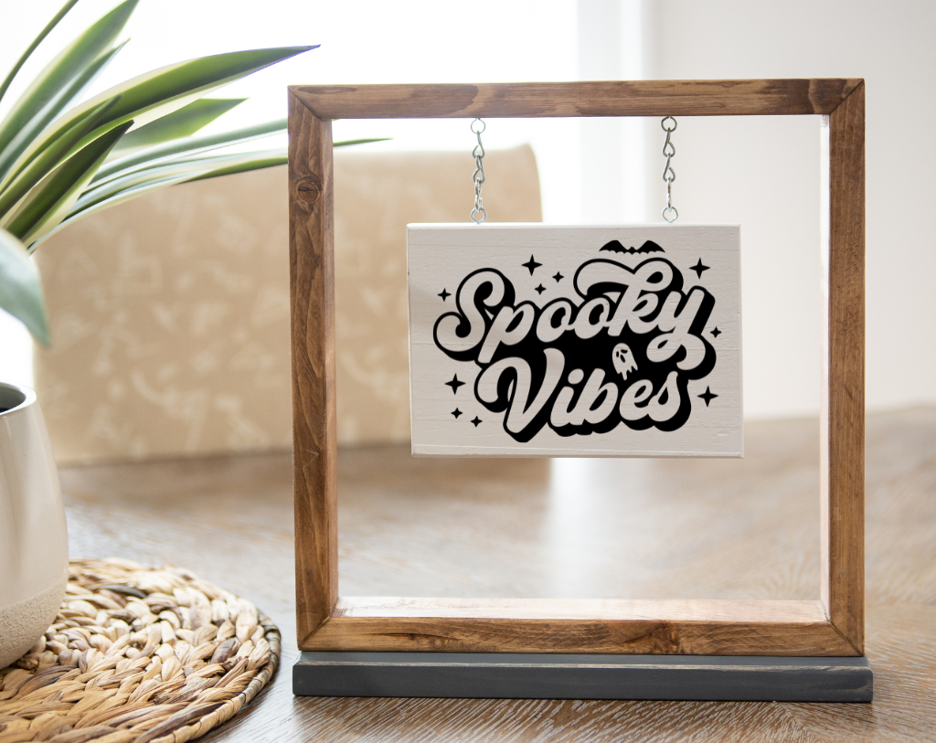 Spooky Vibes Hanging Sign